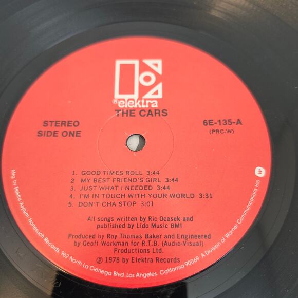 The Cars Lot Of 2 Vinyl Albums Panorama 1980 Self Titled 1978 Pre-Owned - Picture 6 of 15